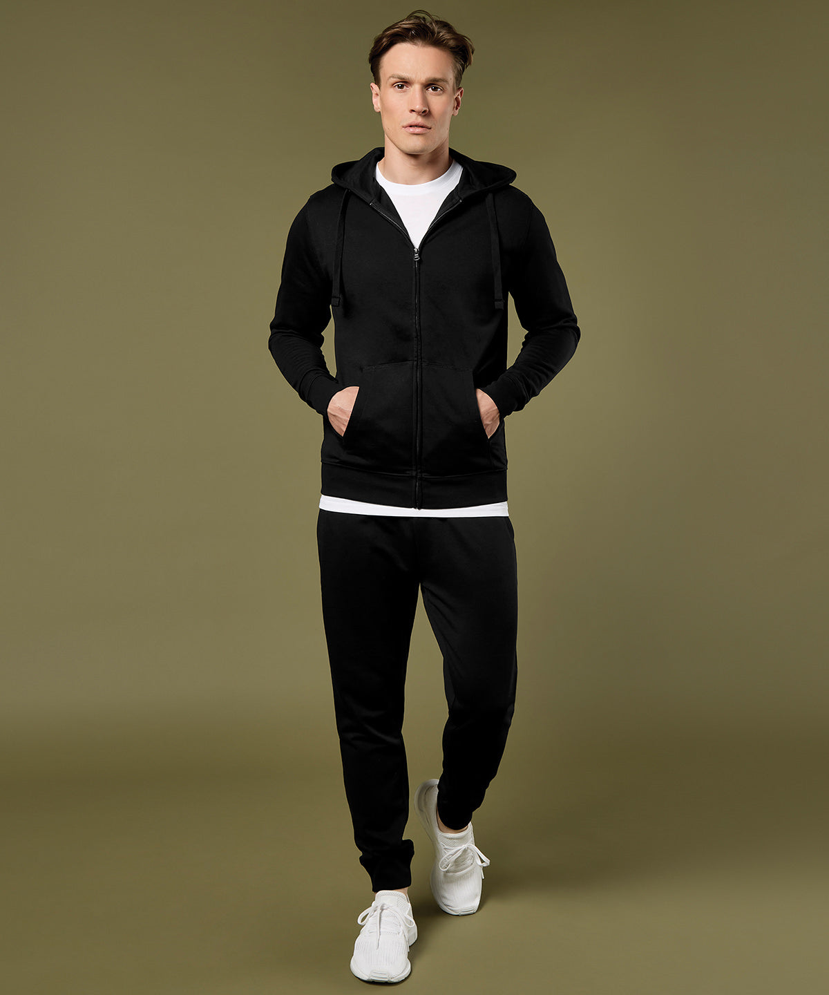 Klassic hooded zipped jacket Superwash® 60° long sleeve (regular fit)