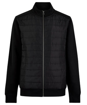 Regular fit quilted full-zip sweatshirt