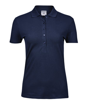 10 x Ladies Luxury Stretch Polos by Tee Jays in Navy by Print Lab Deals — Custom branded clothing by Print Press, featuring premium embroidery produced in our specialist print lab in the UK.