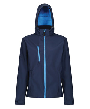 8 x Venturer 3-Layer Hooded Softshells by Regatta in Navy New French Blue by Print Lab Deals — Custom branded clothing by Print Press, featuring premium embroidery produced in our specialist print lab in the UK.