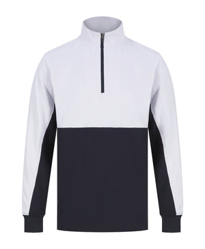 12 x 1/4 Zip Sports Tops by Finden + Hales in Navy White by Print Lab Deals — Custom branded clothing by Print Press, featuring premium embroidery produced in our specialist print lab in the UK.