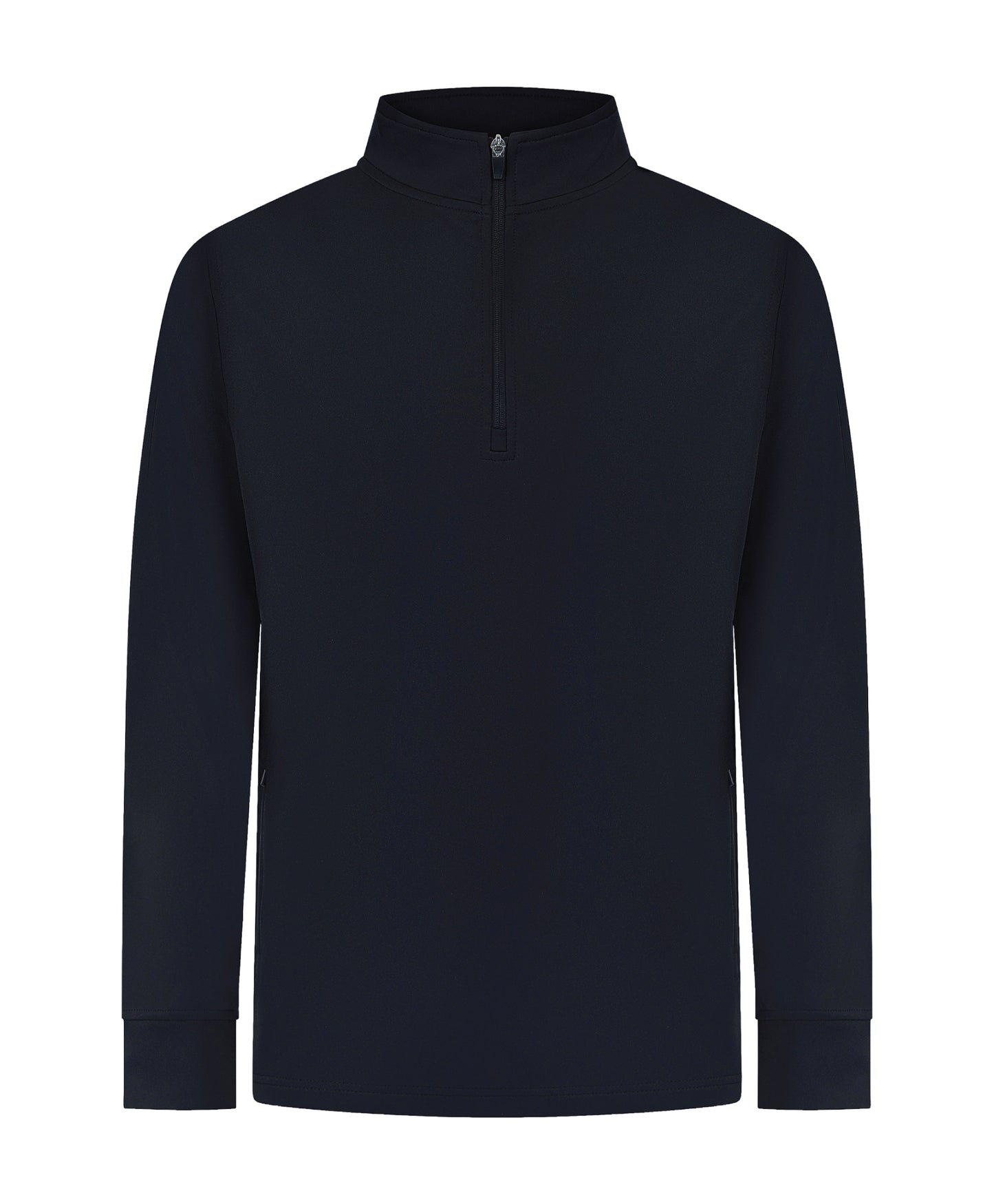 12 x 1/4 Zip Sports Tops by Finden + Hales in Navy by Print Lab Deals — Custom branded clothing by Print Press, featuring premium embroidery produced in our specialist print lab in the UK.