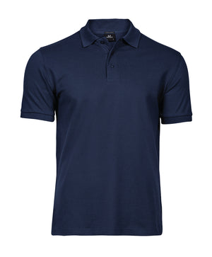 10 x Luxury Stretch Polos by Tee Jays in Navy by Print Lab Deals — Custom branded clothing by Print Press, featuring premium embroidery produced in our specialist print lab in the UK.