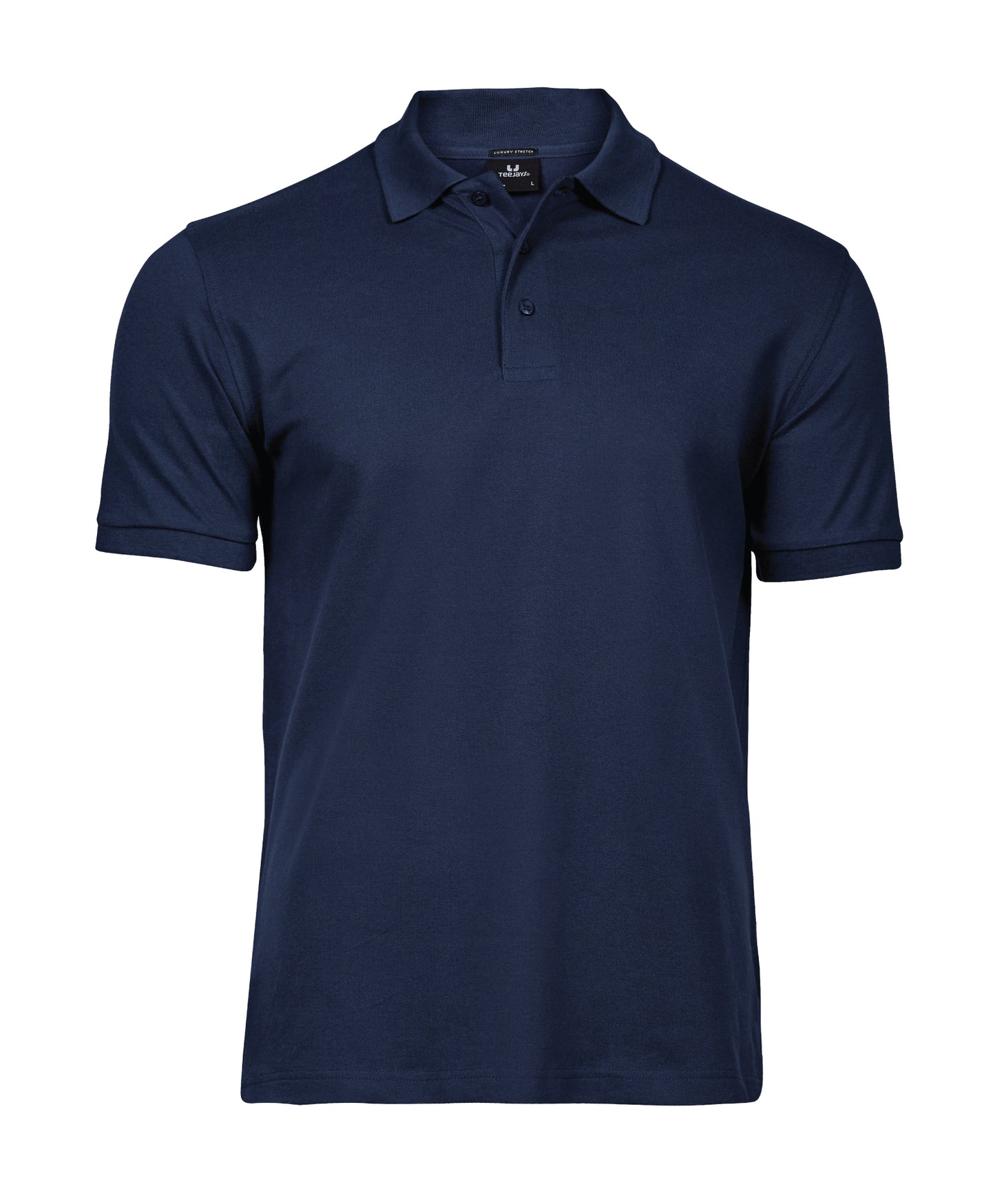 10 x Luxury Stretch Polos by Tee Jays in Navy by Print Lab Deals — Custom branded clothing by Print Press, featuring premium embroidery produced in our specialist print lab in the UK.