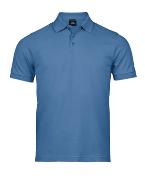 10 x Luxury Stretch Polos by Tee Jays in Ocean Blue by Print Lab Deals — Custom branded clothing by Print Press, featuring premium embroidery produced in our specialist print lab in the UK.