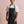 District waxed-look denim bib apron