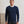 Crew neck cotton-rich knitted sweater