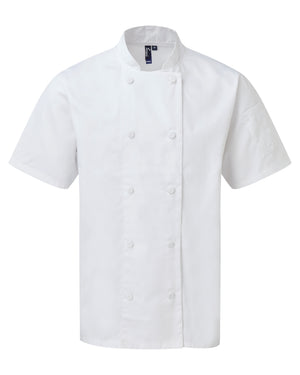 12 x Cooling Short Sleeve Chef Jackets by Premier in by Print Lab Deals — Custom branded clothing by Print Press, featuring premium embroidery produced in our specialist print lab in the UK.
