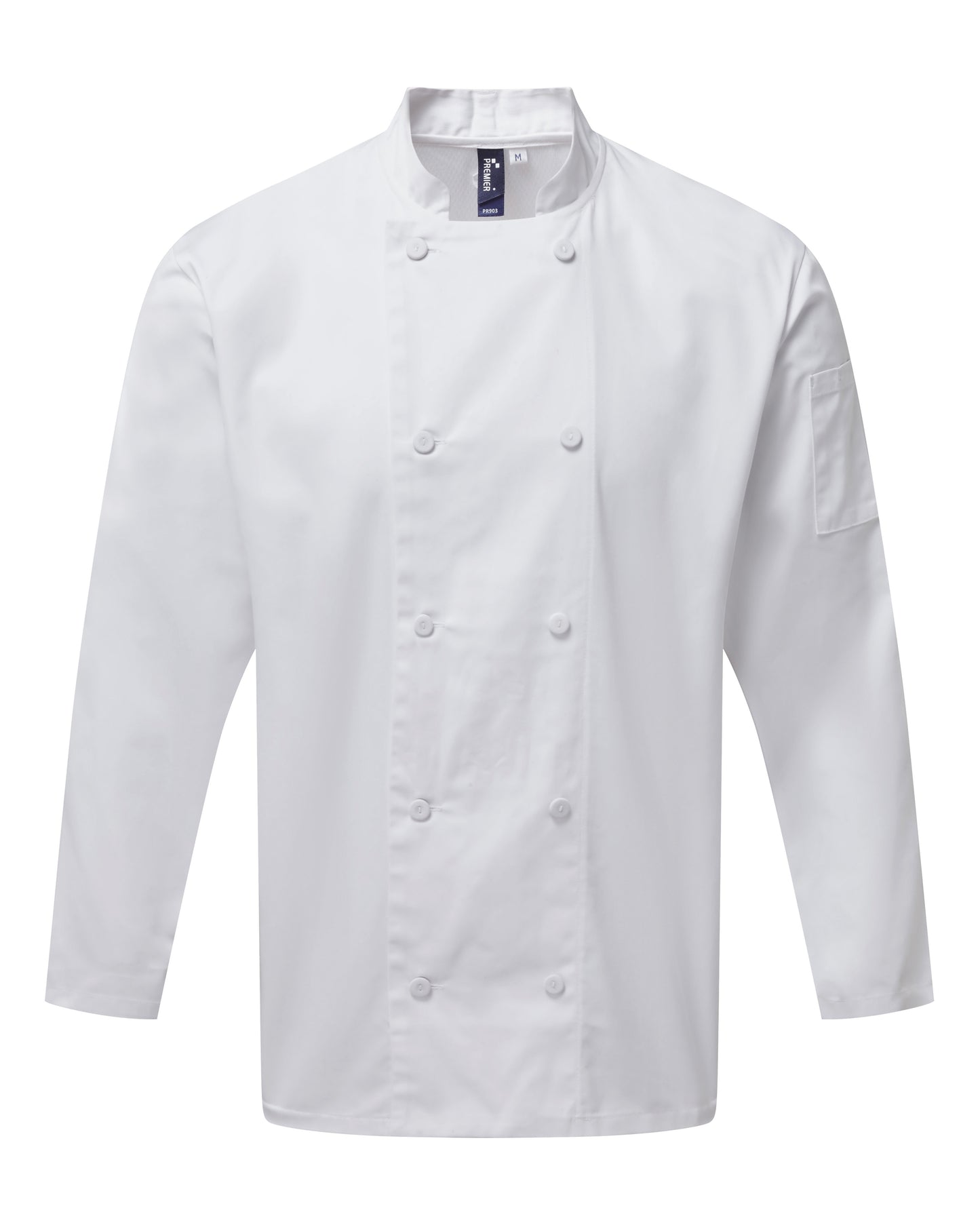 12 x Cooling Long Sleeve Chef Jackets by Premier in by Print Lab Deals — Custom branded clothing by Print Press, featuring premium embroidery produced in our specialist print lab in the UK.