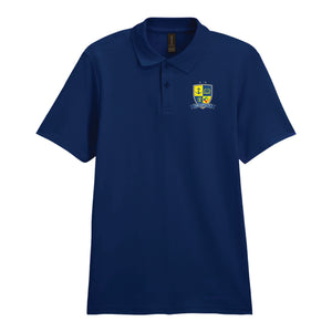Polo Shirt (£16.19 inc VAT) - Prospect School in Navy by printlab.clothing — Custom branded clothing by Print Press, featuring premium embroidery produced in our specialist print lab in the UK.