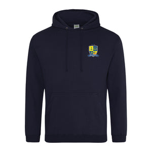 Hoodie (£20.11 inc VAT) - Prospect School in Navy by printlab.clothing — Custom branded clothing by Print Press, featuring premium embroidery produced in our specialist print lab in the UK.