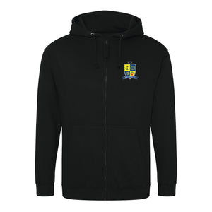 Zipped Hoodie (£23.87 inc VAT) - Prospect School in Black by printlab.clothing — Custom branded clothing by Print Press, featuring premium embroidery produced in our specialist print lab in the UK.