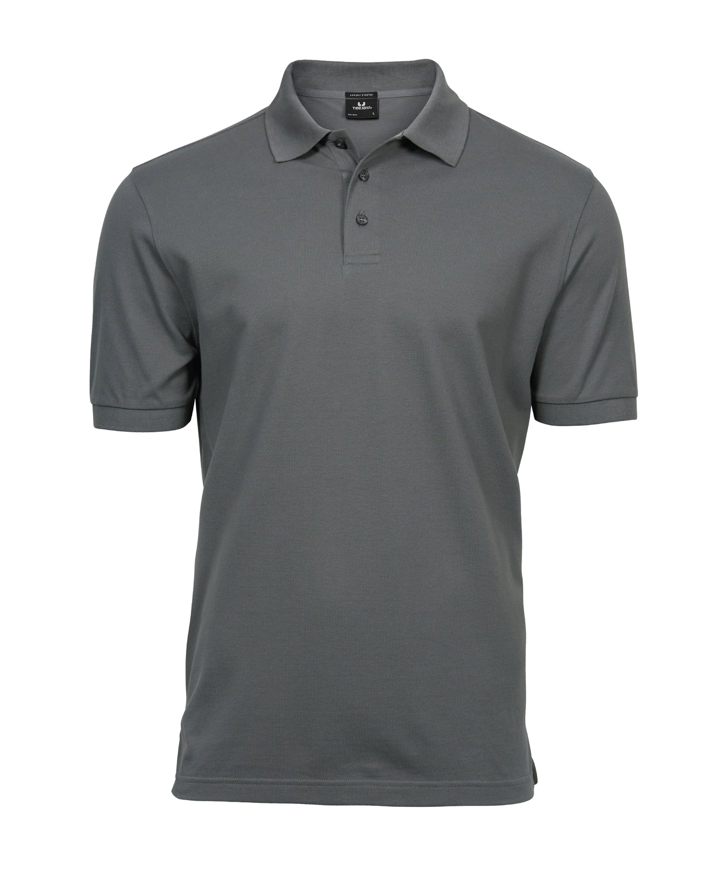 10 x Luxury Stretch Polos by Tee Jays in Powder Grey by Print Lab Deals — Custom branded clothing by Print Press, featuring premium embroidery produced in our specialist print lab in the UK.