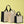 Jute canvas panel shopper