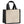 Jute canvas panel shopper