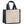 Jute canvas panel shopper