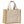 Jute canvas panel shopper