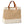 Adley jute with faux leather tote
