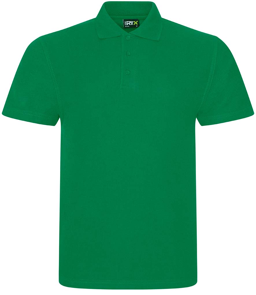 80 x Pro RTX Work Polos in Kelly Green by Print Lab Deals — Custom branded clothing by Print Press, featuring premium embroidery produced in our specialist print lab in the UK.