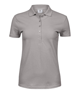10 x Ladies Luxury Stretch Polos by Tee Jays in Stone by Print Lab Deals — Custom branded clothing by Print Press, featuring premium embroidery produced in our specialist print lab in the UK.