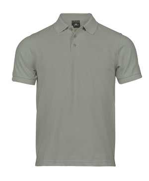 10 x Luxury Stretch Polos by Tee Jays in Sage by Print Lab Deals — Custom branded clothing by Print Press, featuring premium embroidery produced in our specialist print lab in the UK.