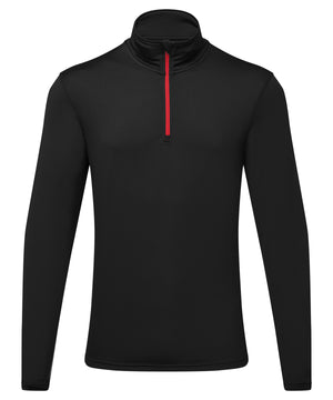 Men's TriDri® recycled long sleeve brushed back ¼ zip