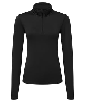 Women's TriDri® recycled long sleeve brushed back ¼ zip