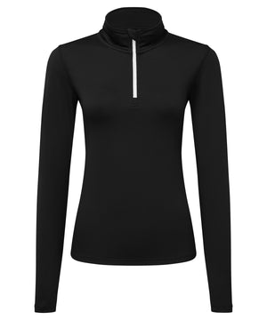 Women's TriDri® recycled long sleeve brushed back ¼ zip