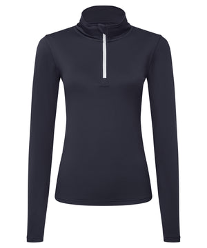 Women's TriDri® recycled long sleeve brushed back ¼ zip