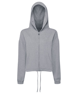 Women's TriDri® recycled cropped oversize full-zip hoodie