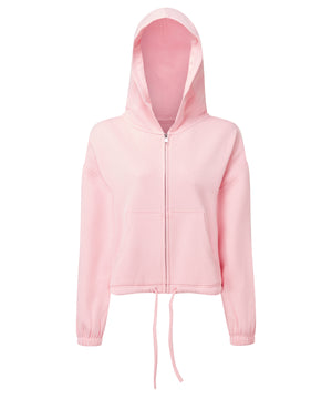 Women's TriDri® recycled cropped oversize full-zip hoodie