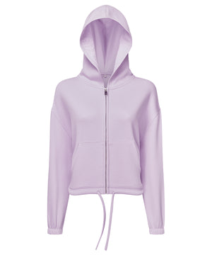 Women's TriDri® recycled cropped oversize full-zip hoodie