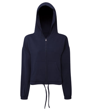 Women's TriDri® recycled cropped oversize full-zip hoodie