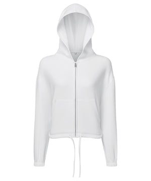 Women's TriDri® recycled cropped oversize full-zip hoodie