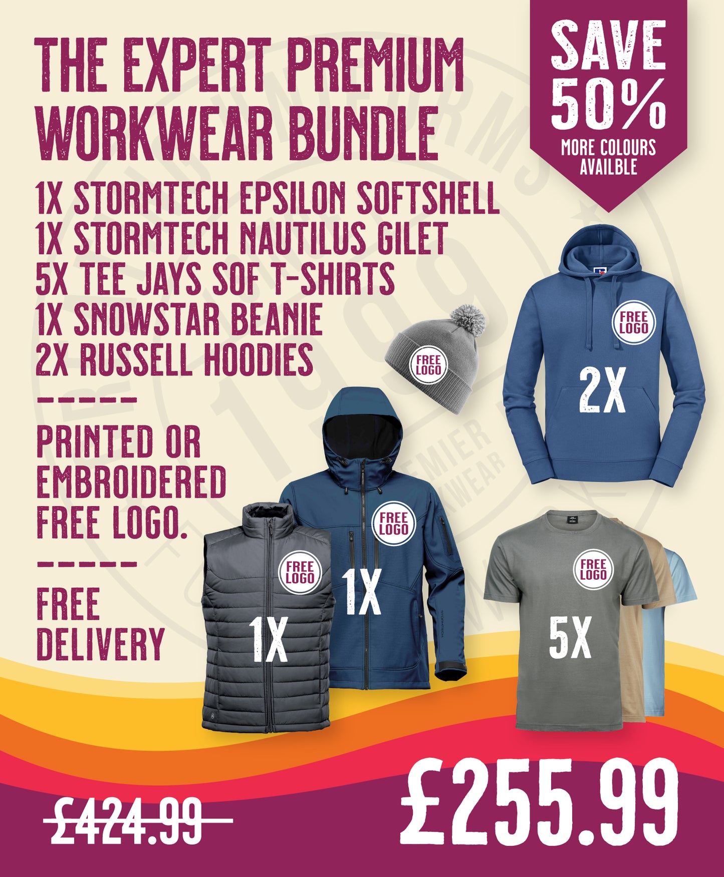 The Expert Premium Workwear Bundle in by Print Lab Deals — Custom branded clothing by Print Press, featuring premium embroidery produced in our specialist print lab in the UK.