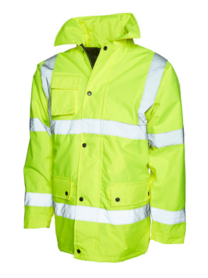 16 x Hi-Vis Safety Jackets By Uneek in by Print Lab Deals — Custom branded clothing by Print Press, featuring premium embroidery produced in our specialist print lab in the UK.
