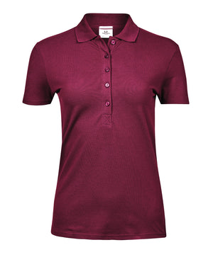 10 x Ladies Luxury Stretch Polos by Tee Jays in Wine by Print Lab Deals — Custom branded clothing by Print Press, featuring premium embroidery produced in our specialist print lab in the UK.