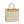 Cotton pocket natural starched jute midi tote