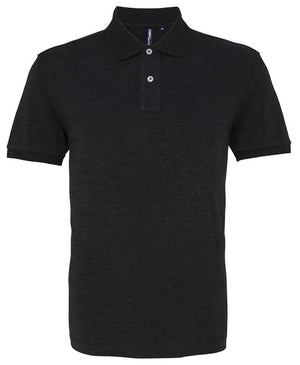 10 x Perfect Polos by Asquith & Fox in Heather Black by Print Lab Deals — Custom branded clothing by Print Press, featuring premium embroidery produced in our specialist print lab in the UK.