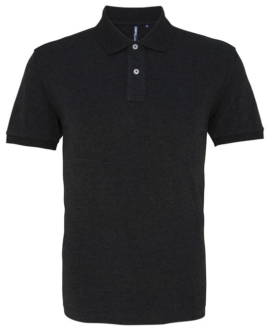 10 x Perfect Polos by Asquith & Fox in Heather Black by Print Lab Deals — Custom branded clothing by Print Press, featuring premium embroidery produced in our specialist print lab in the UK.