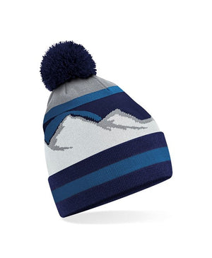 36 x Mountain Peaks Pom Pom Beanie in Rocky Peaks by Print Lab Deals — Custom branded clothing by Print Press, featuring premium embroidery produced in our specialist print lab in the UK.