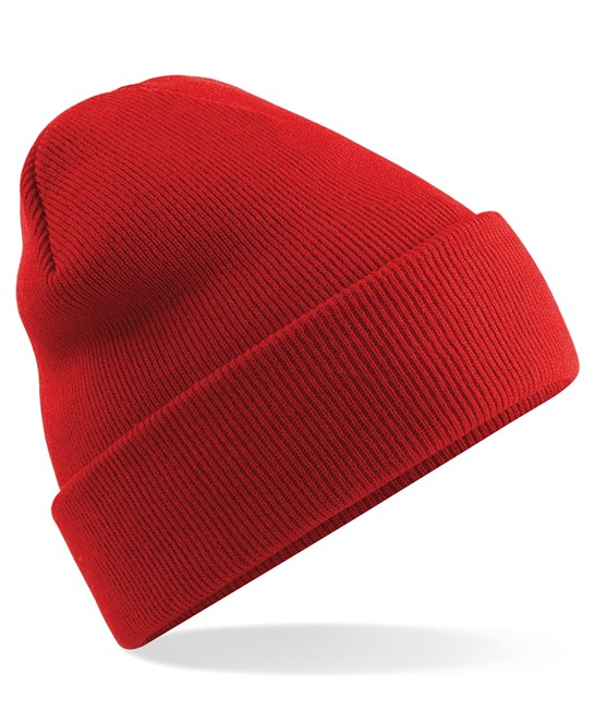 96 x Original Beanies by Beechfield in Bright Red by Print Lab Deals — Custom branded clothing by Print Press, featuring premium embroidery produced in our specialist print lab in the UK.