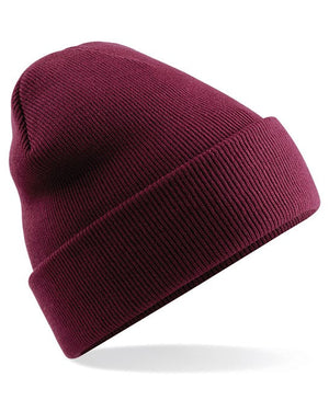 24 x Original Beanies by Beechfield in Burgundy by Print Lab Deals — Custom branded clothing by Print Press, featuring premium embroidery produced in our specialist print lab in the UK.