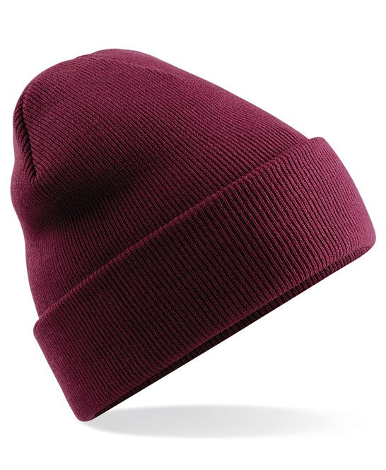 24 x Original Beanies by Beechfield in Burgundy by Print Lab Deals — Custom branded clothing by Print Press, featuring premium embroidery produced in our specialist print lab in the UK.