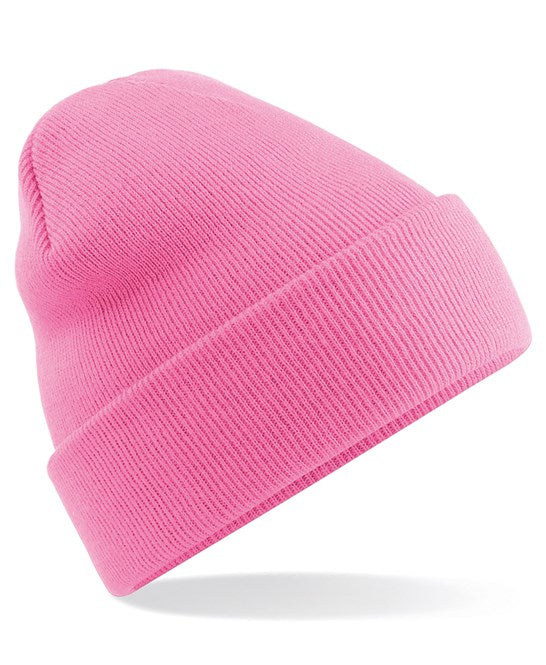 96 x Original Beanies by Beechfield in Classic Pink by Print Lab Deals — Custom branded clothing by Print Press, featuring premium embroidery produced in our specialist print lab in the UK.