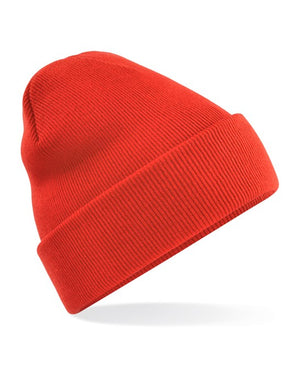 96 x Original Beanies by Beechfield in Fire Red by Print Lab Deals — Custom branded clothing by Print Press, featuring premium embroidery produced in our specialist print lab in the UK.