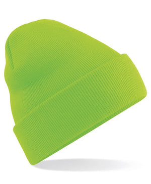 96 x Original Beanies by Beechfield in Fluorescent Green by Print Lab Deals — Custom branded clothing by Print Press, featuring premium embroidery produced in our specialist print lab in the UK.