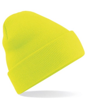 12 x Original Beanies by Beechfield in Fluorescent Yellow by Print Lab Deals — Custom branded clothing by Print Press, featuring premium embroidery produced in our specialist print lab in the UK.