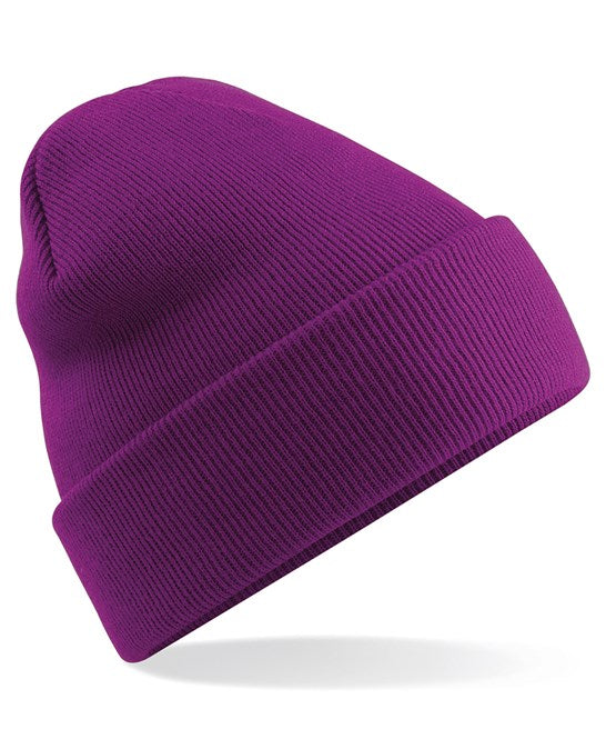 96 x Original Beanies by Beechfield in Magenta by Print Lab Deals — Custom branded clothing by Print Press, featuring premium embroidery produced in our specialist print lab in the UK.