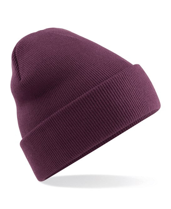 12 x Original Beanies by Beechfield in Plum by Print Lab Deals — Custom branded clothing by Print Press, featuring premium embroidery produced in our specialist print lab in the UK.